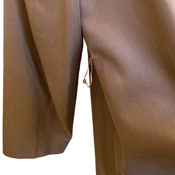 🤎 Nordstrom Encore Caramel Brown Silk/Cotton Blend Belted Blazer/Jacket, 18W - Picture 10 of 16